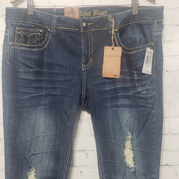 Antique Rivet Sz 36 Maya Underground Skinny Leg - Picture 3 of 13